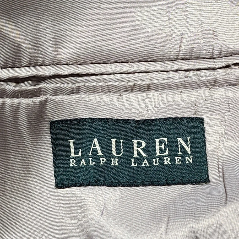 Lauren Ralph Lauren‎ Blazer Mens 42R Tan Houndstooth Two Button Sport Coat